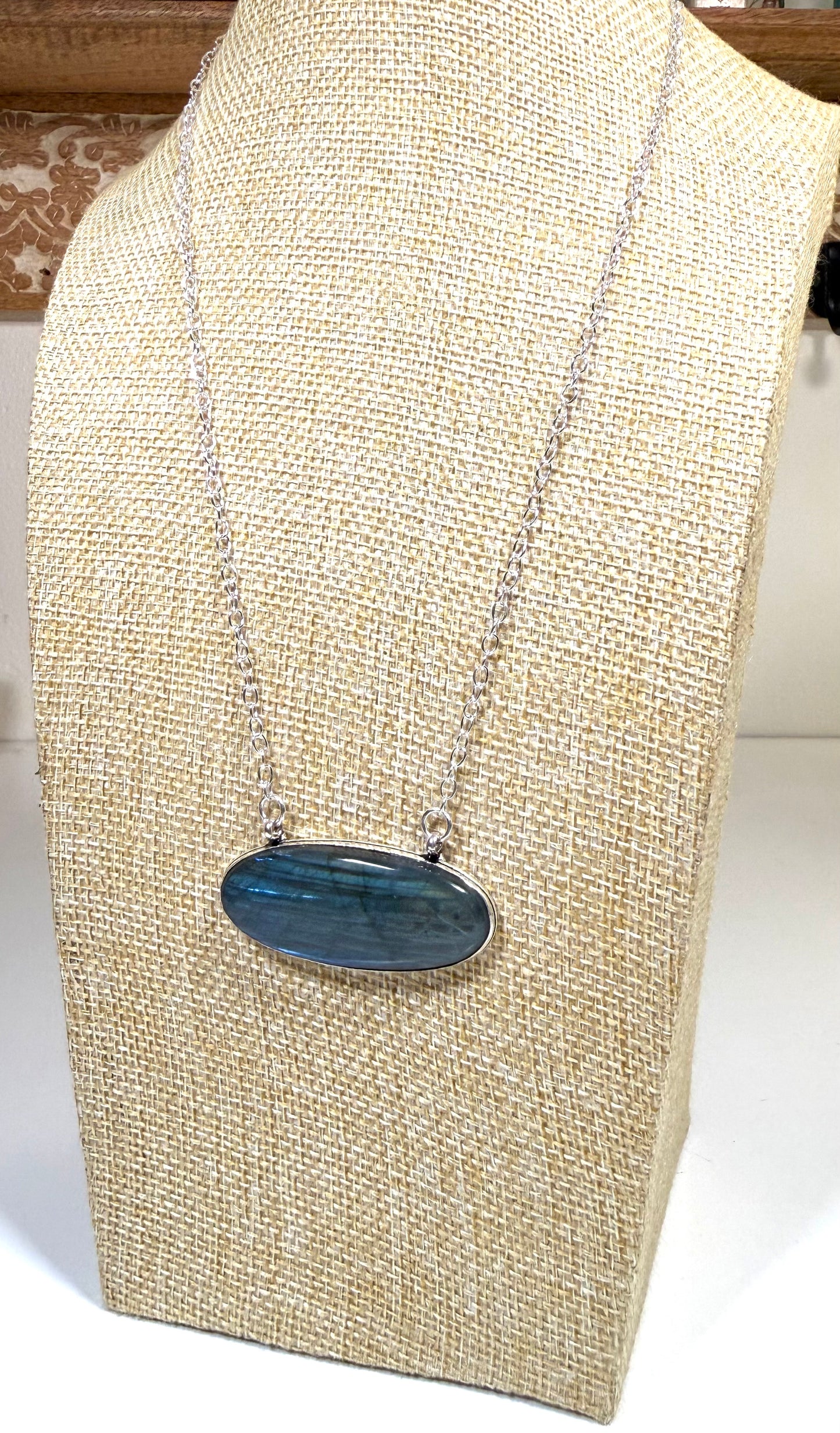 Labradorite necklace 925 silver plated