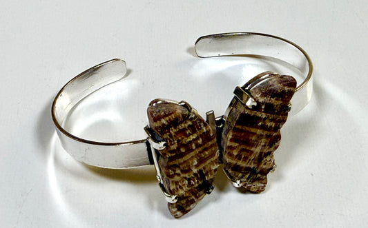 Aragonite butterfly cuff