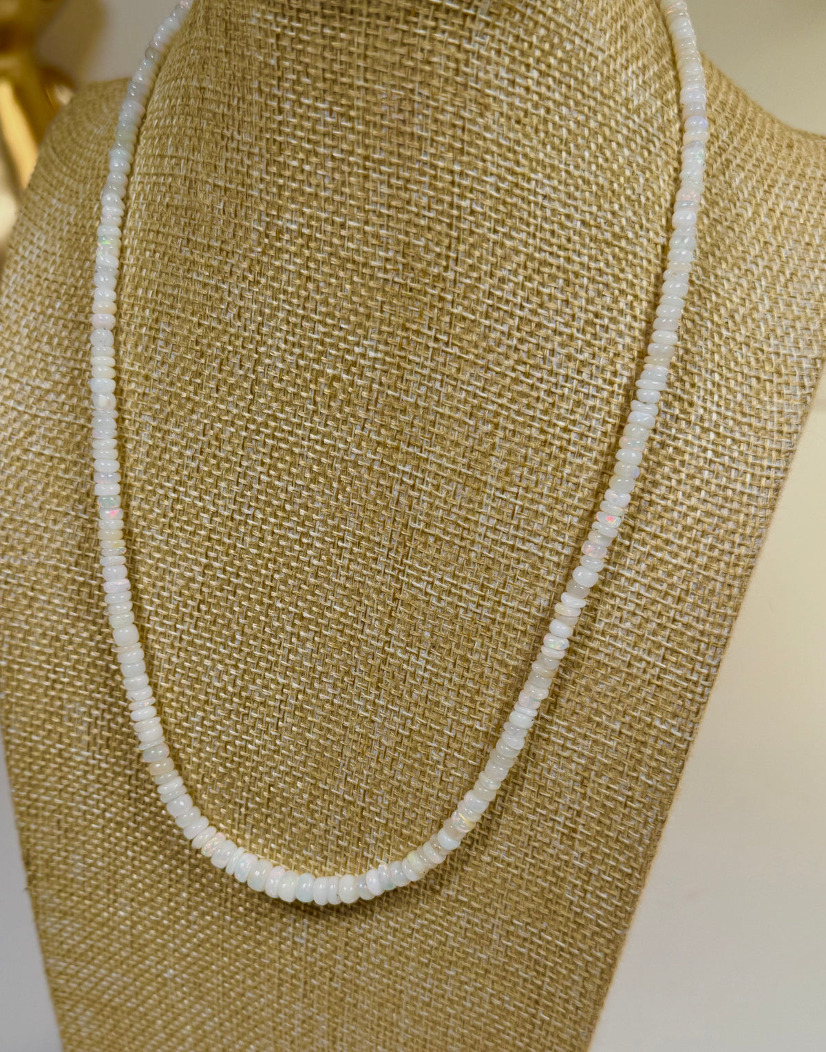 Ethiopian Fire Opal beaded necklace