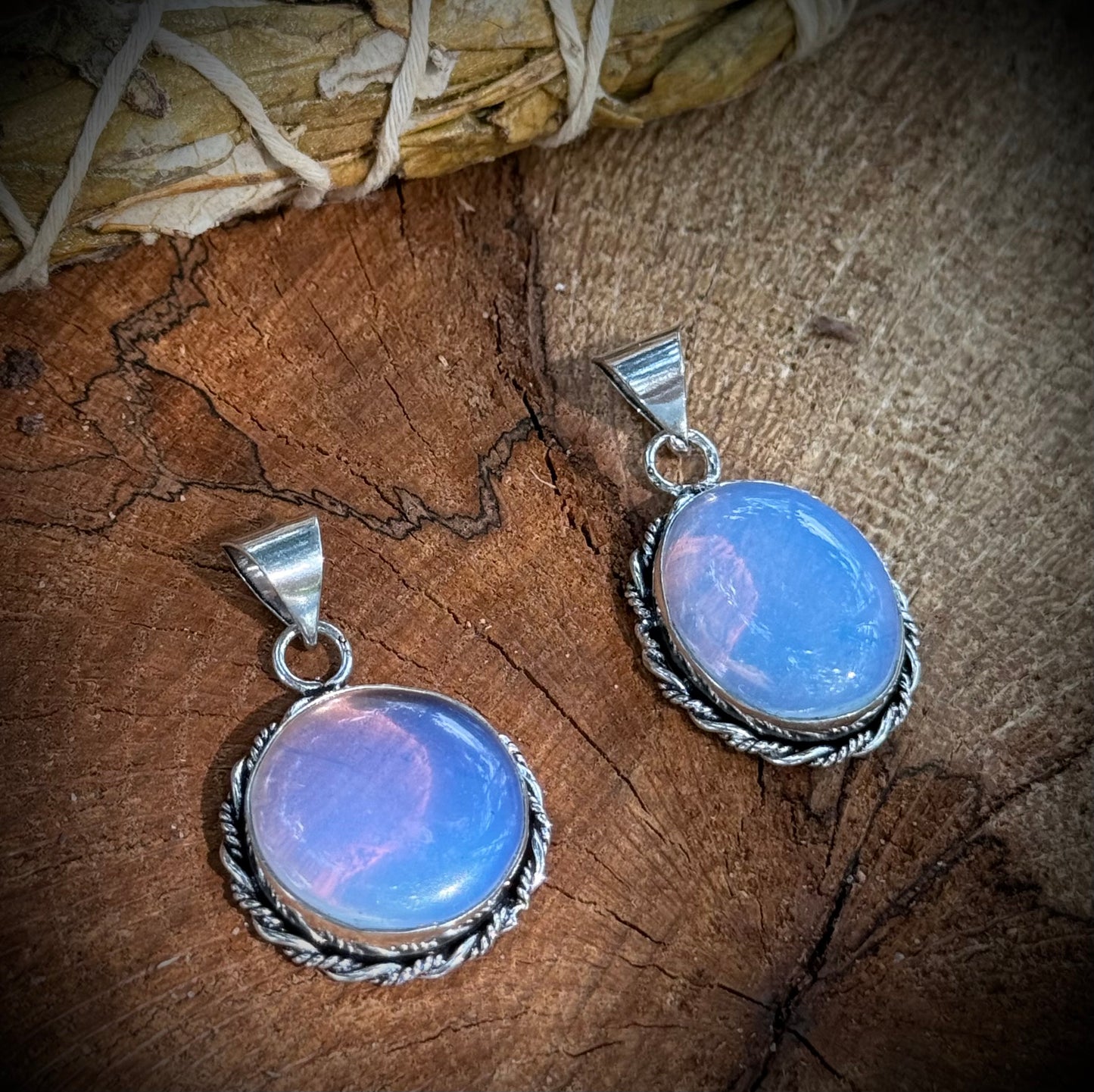 Round Moonstone Pendant