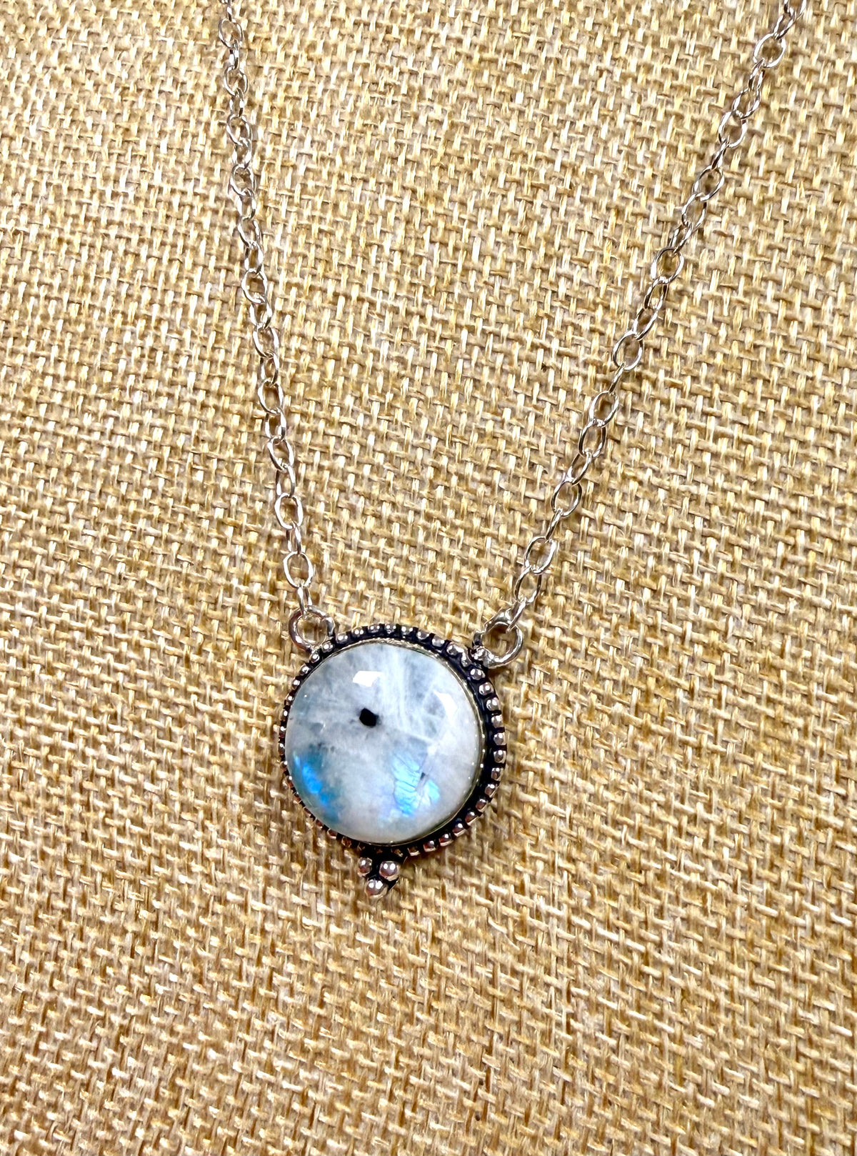 Rainbow moonstone necklace