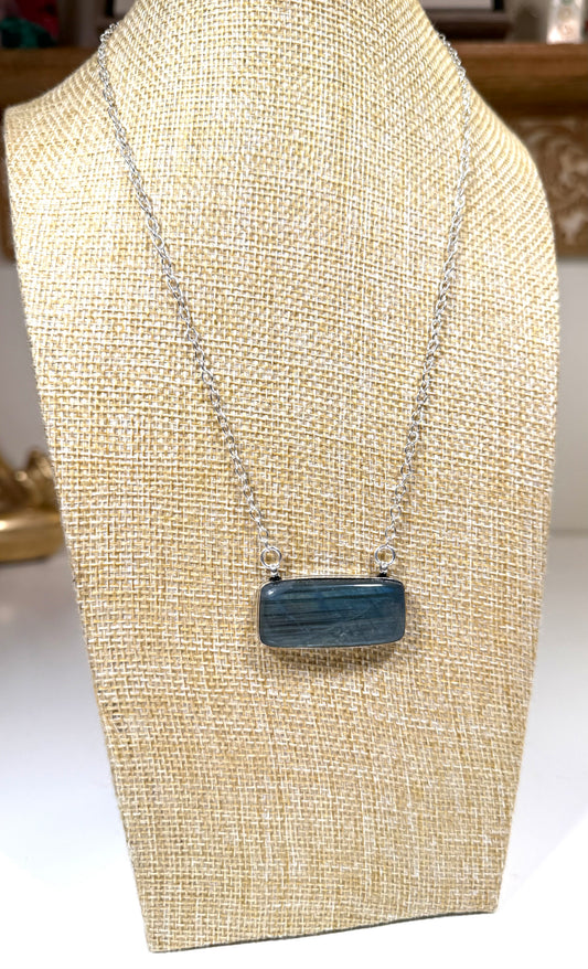 Labradorite necklace 925 silver plated
