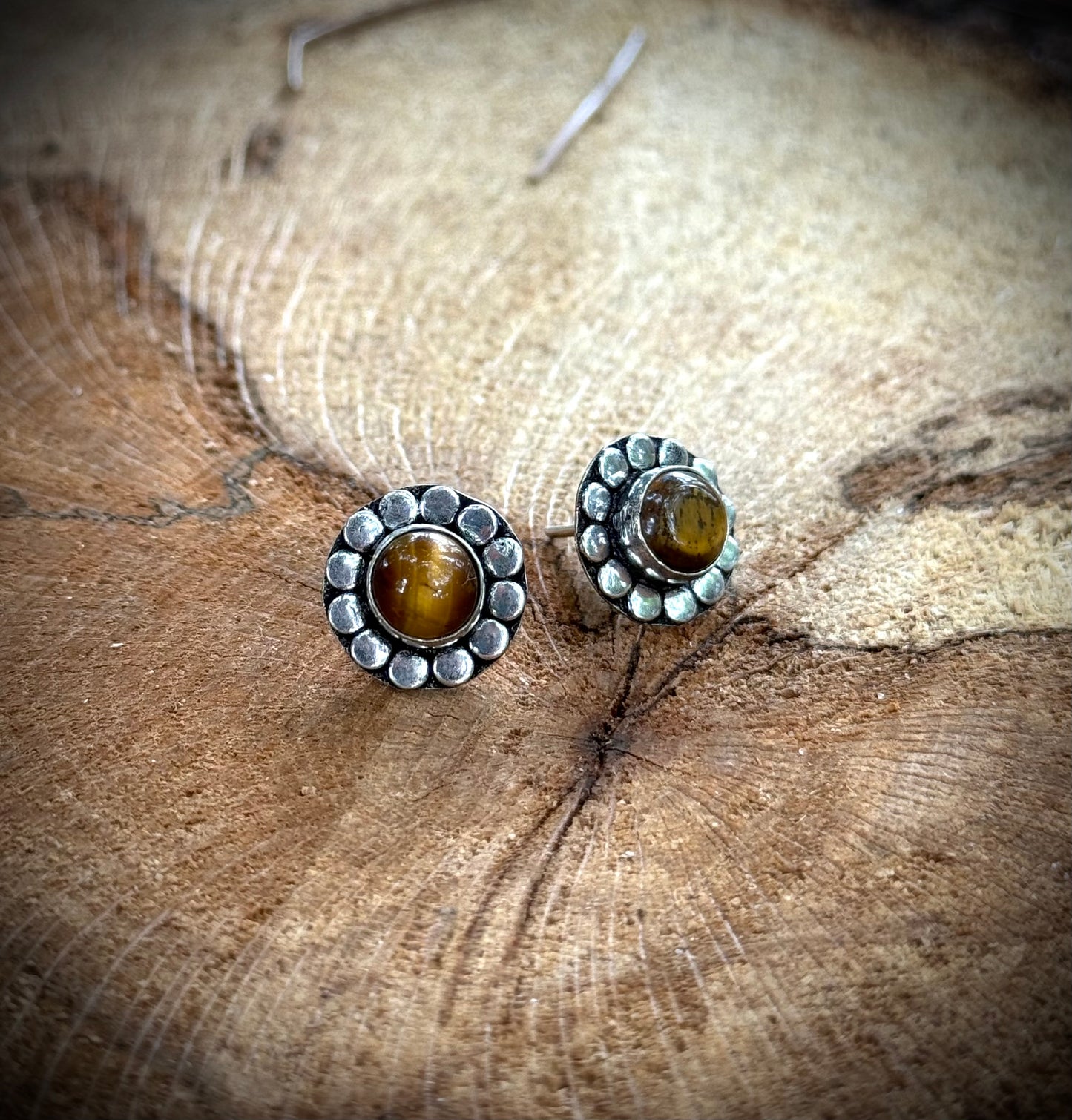 Tiger’s Eye Gemstone Earrings
