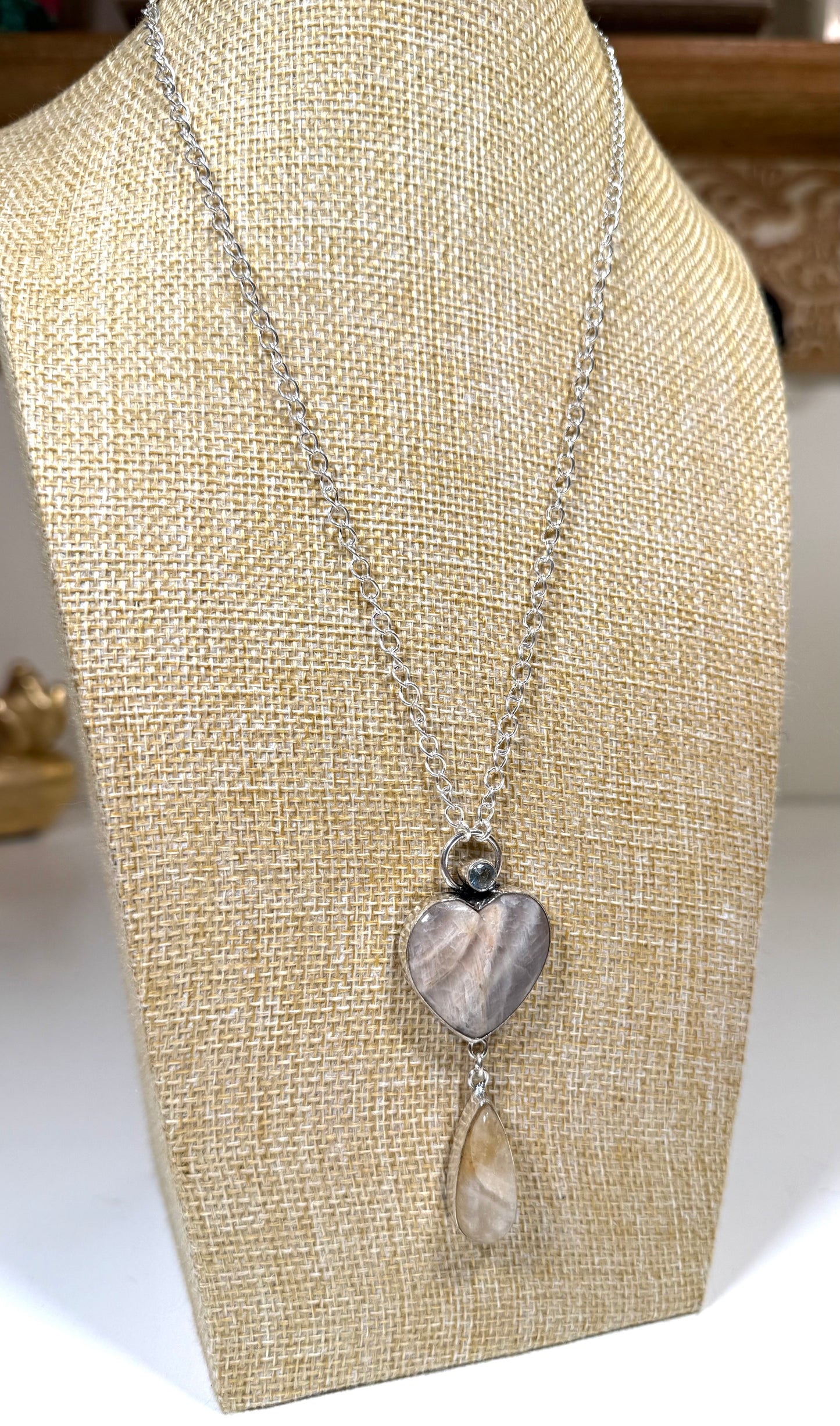 Sri Lankan Moonstone necklace silver-plated