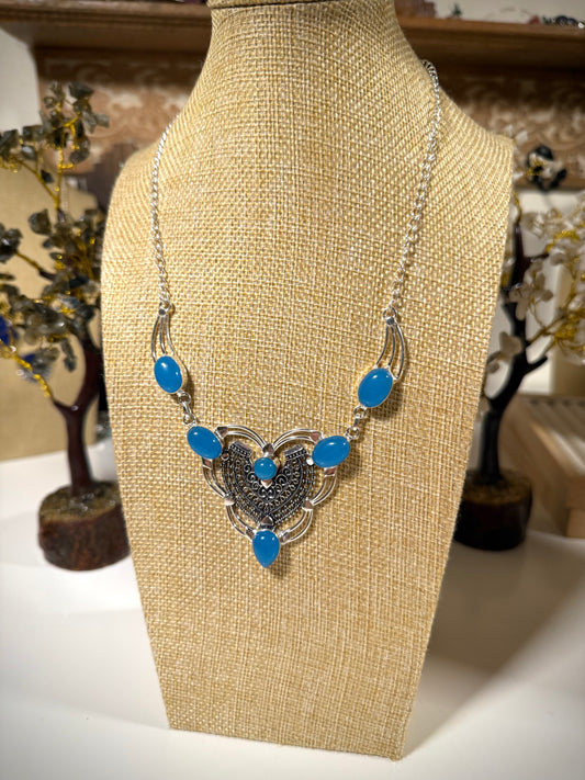 Blue Chalcedony 925 solid sterling silver