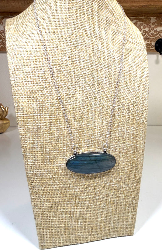 Labradorite necklace 925 silver plated