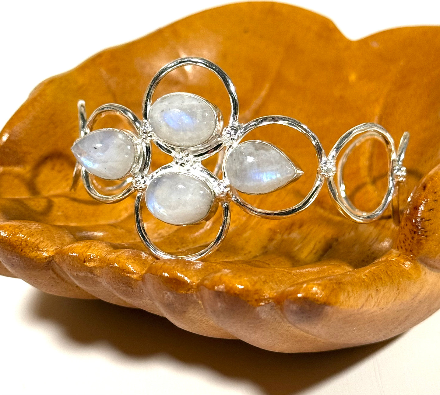 Rainbow Moonstone Cuff