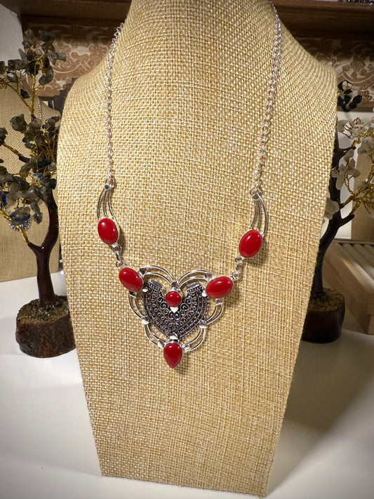 Red Coral 925 solid sterling silver