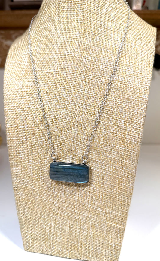 Labradorite necklace 925 silver plated