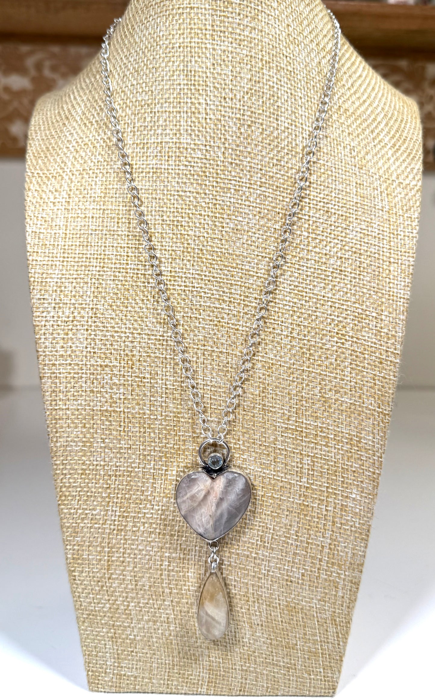 Sri Lankan Moonstone necklace silver-plated