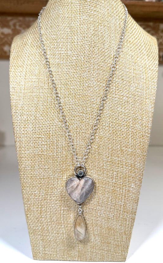 Sri Lankan Moonstone necklace silver-plated