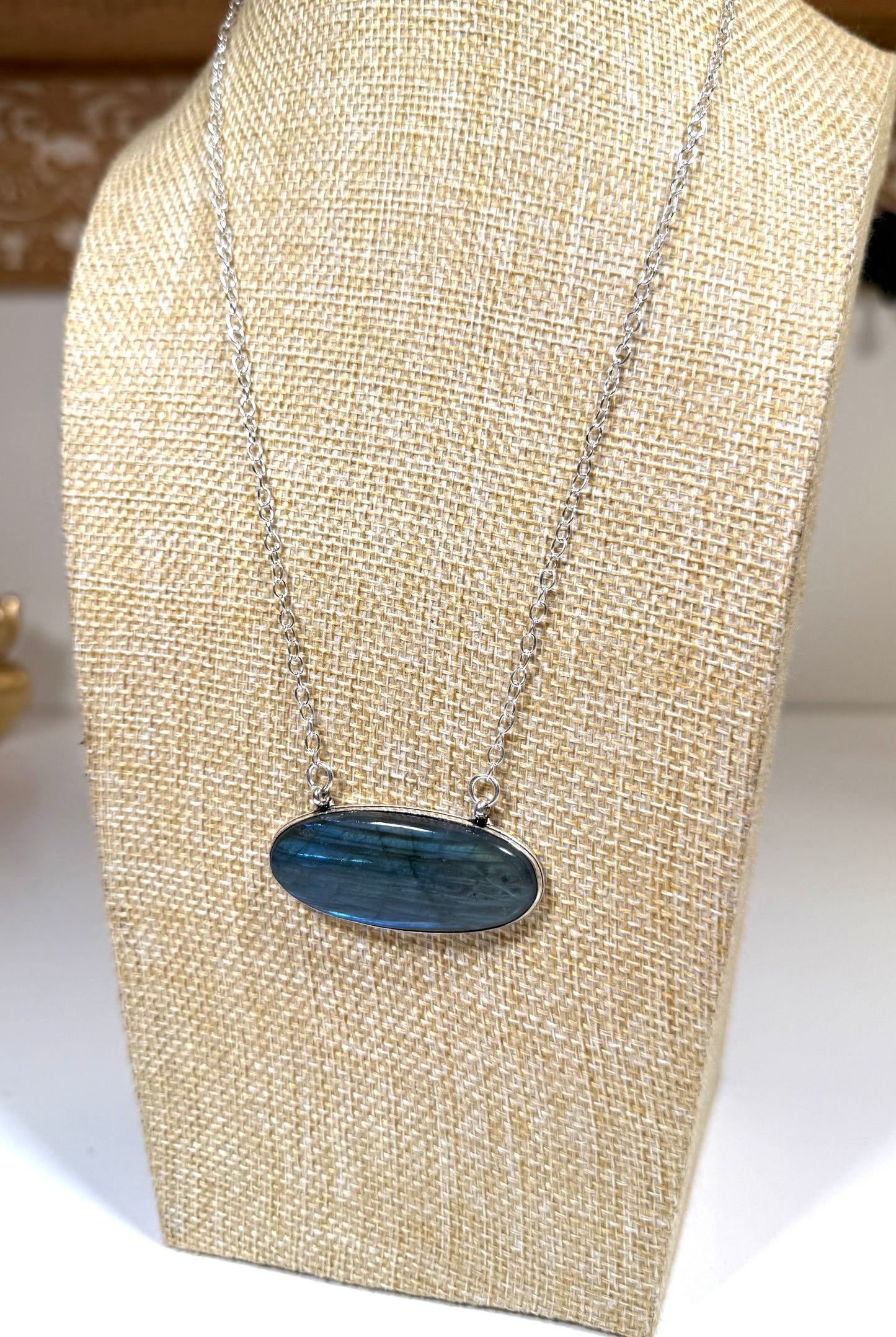 Labradorite necklace 925 silver plated