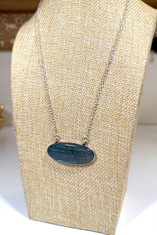 Labradorite necklace 925 silver plated