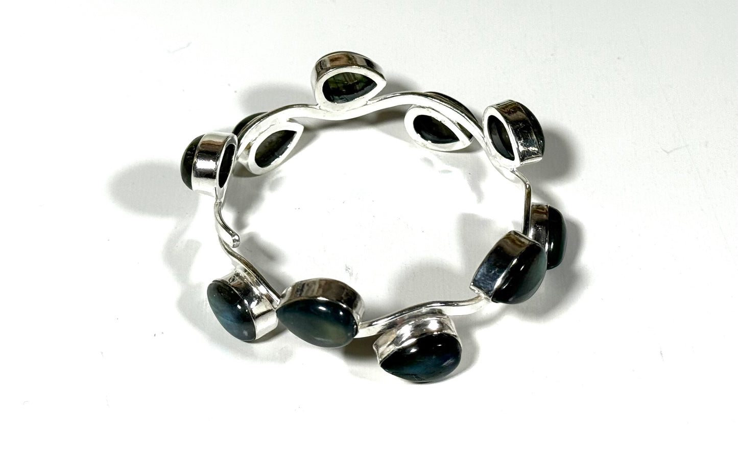 Labradorite Leaf Stackable Cuff
